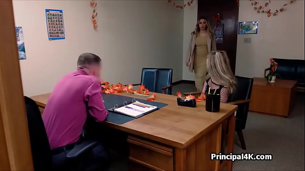 Principal swaps juicy pussies at the office