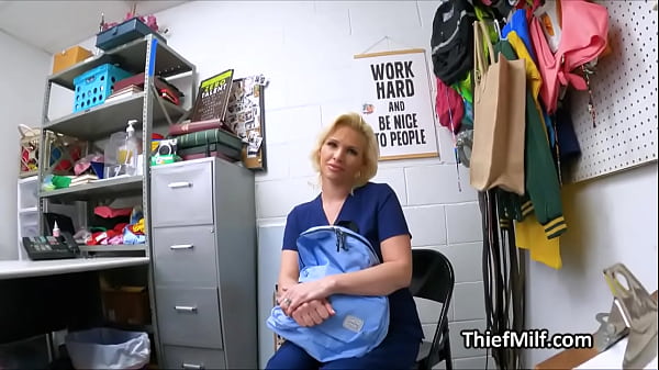 Security officer fucks busty nurse for stealing meds