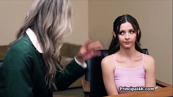 Lustful coed shares teachers dick with busty milf