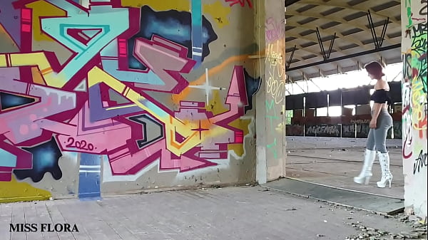 Walking and Teasing in My White Boots