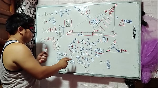 20 Trigonometría: Calculando un ángulo doble – 74 grados – Razones Trigonométricas – Matemáticas Sexuales
