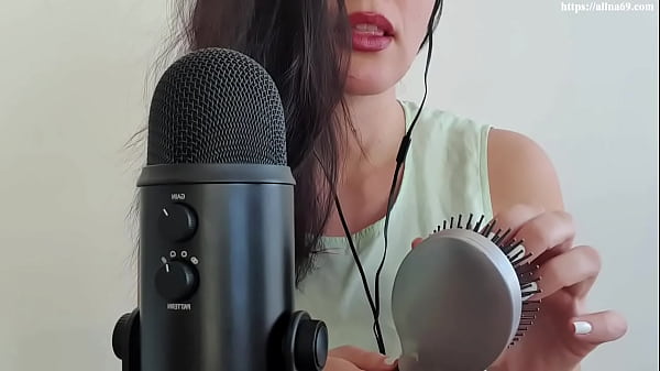 Brushing my long hair and inserting it in my pussy ASMR