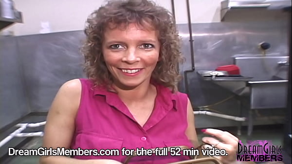 Freaky MILF Masturbates In Night Club Kitchen