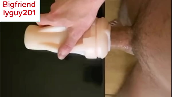 Solo Male Fleshlight Fuck while Moaning and Ooze Cum out of his Big Dick
