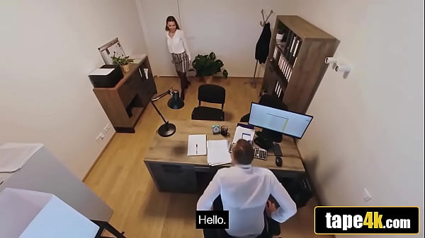 Ukrainian Beauty Squirts All Over the Desk Begging for That Cash