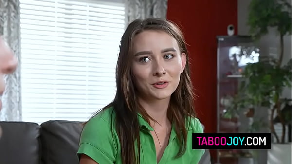 Hot teen stepsister Veronica Church let shy stepbrother suck her nipples and rides on his cock