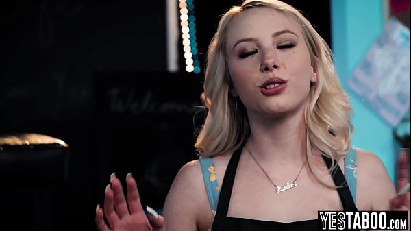 Blonde teen barista fucked by a lying musician on her Birthday